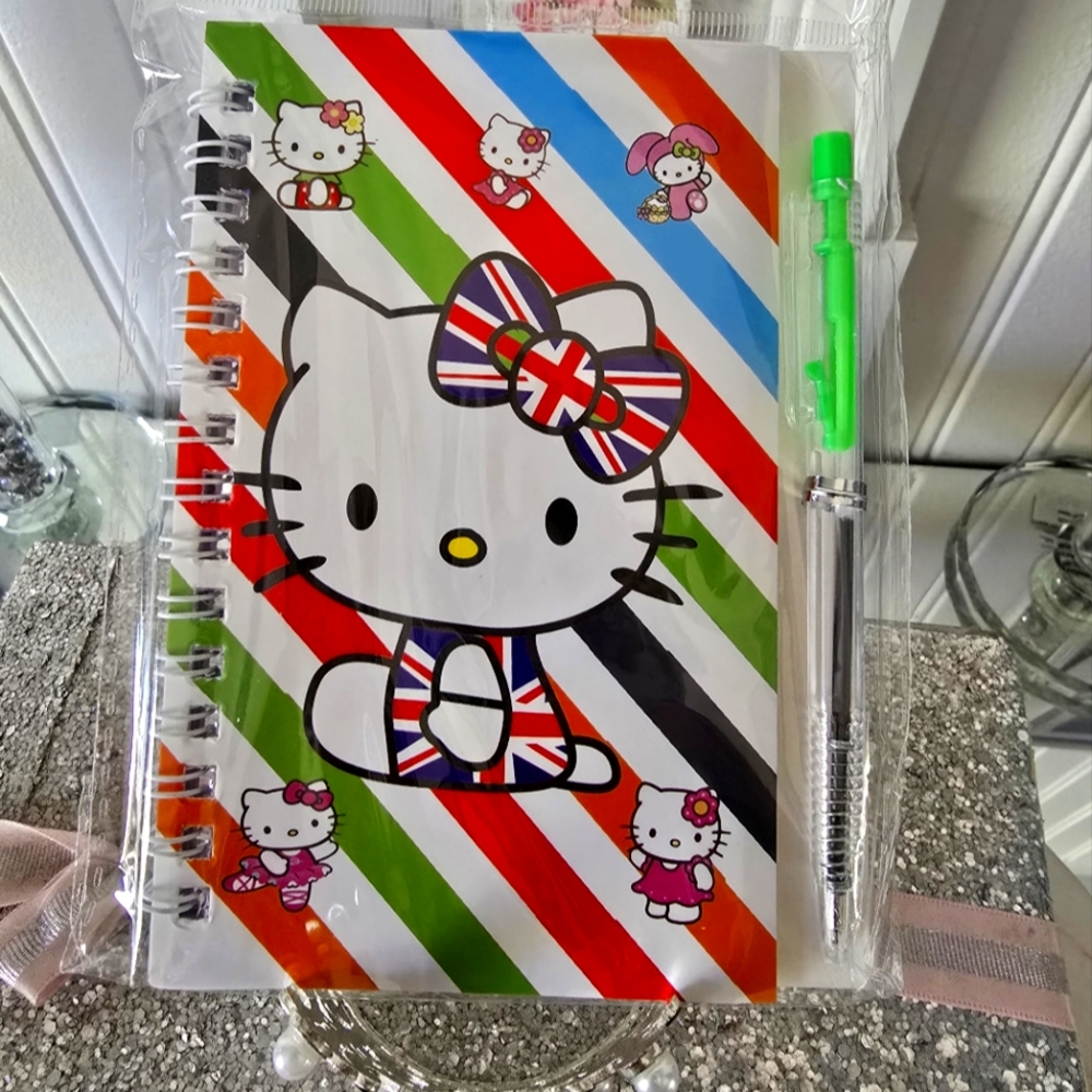 NWT Hello Kitty Spiral Notebook with Pen